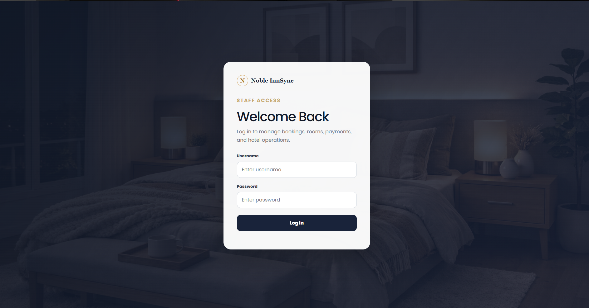 Noble InnSync staff login